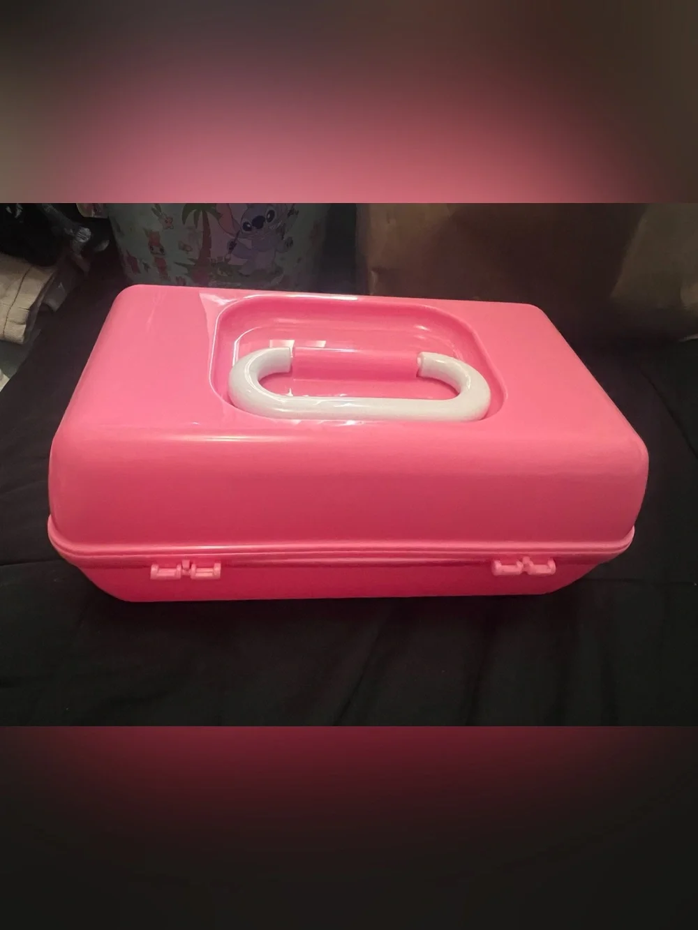 Pink Portable Storage Case with Handle - Home Organization